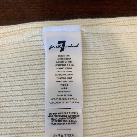 Seven all mankind button up tank in white cotton blend size L , NWT - Picture 6 of 7